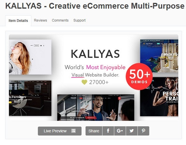 Mẫu website KALLYAS được thiết kế theo phong cách chuyên nghiệp