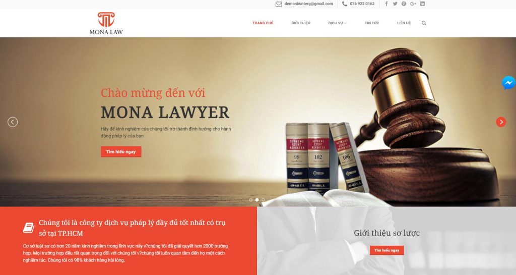 Thiết kế website công ty luật chuyên nghiệp giúp doanh nghiệp khẳng định uy tín cao