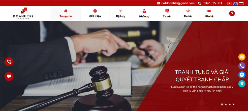Website công ty luật đẹp ấn tượng