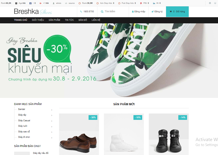 Mẫu Website, Template Đẹp Cho Shop Quần Áo