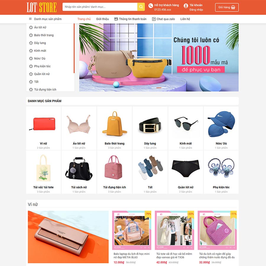 Mẫu Website, Template Đẹp Cho Shop Quần Áo