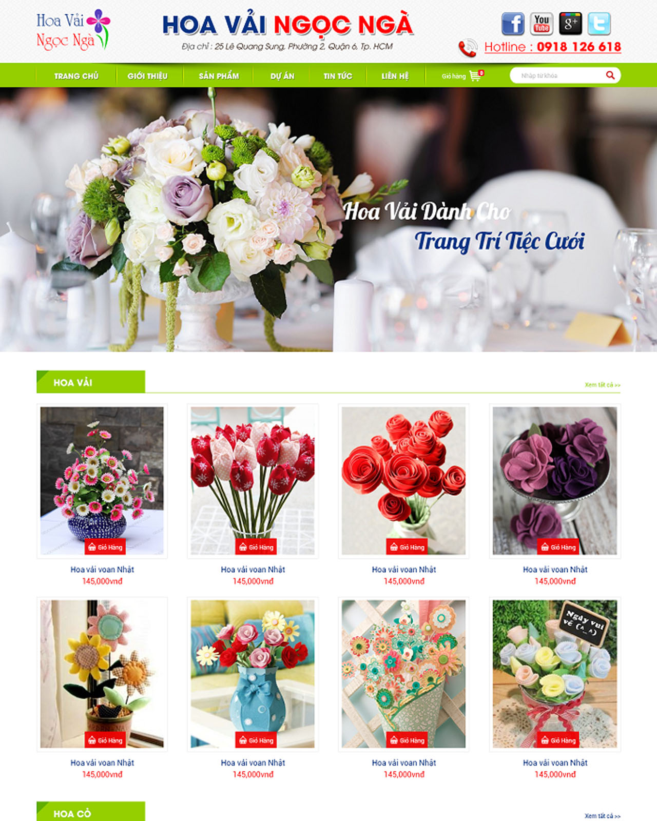 Thiết Kế Website Bán Hoa
