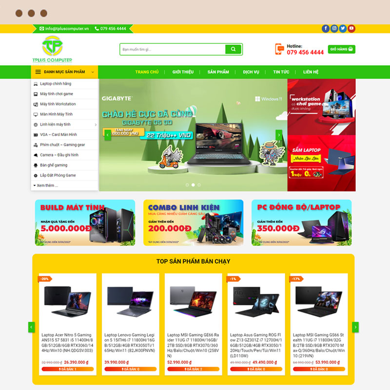 Thiết Kế Website Bán Máy Tính