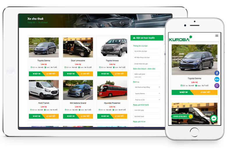 Website Cho Thuê Xe