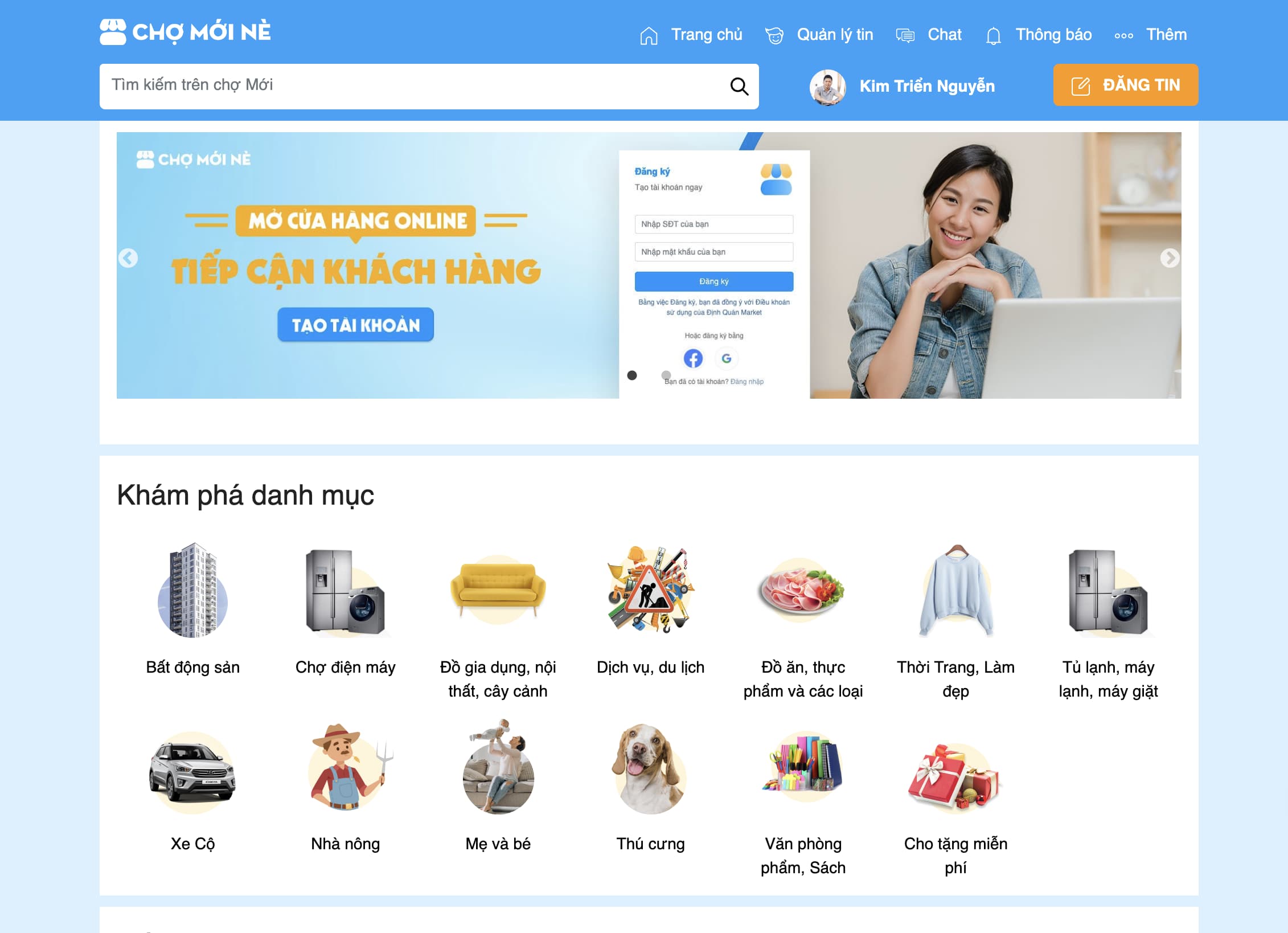 Website rao vặt bằng WordPress