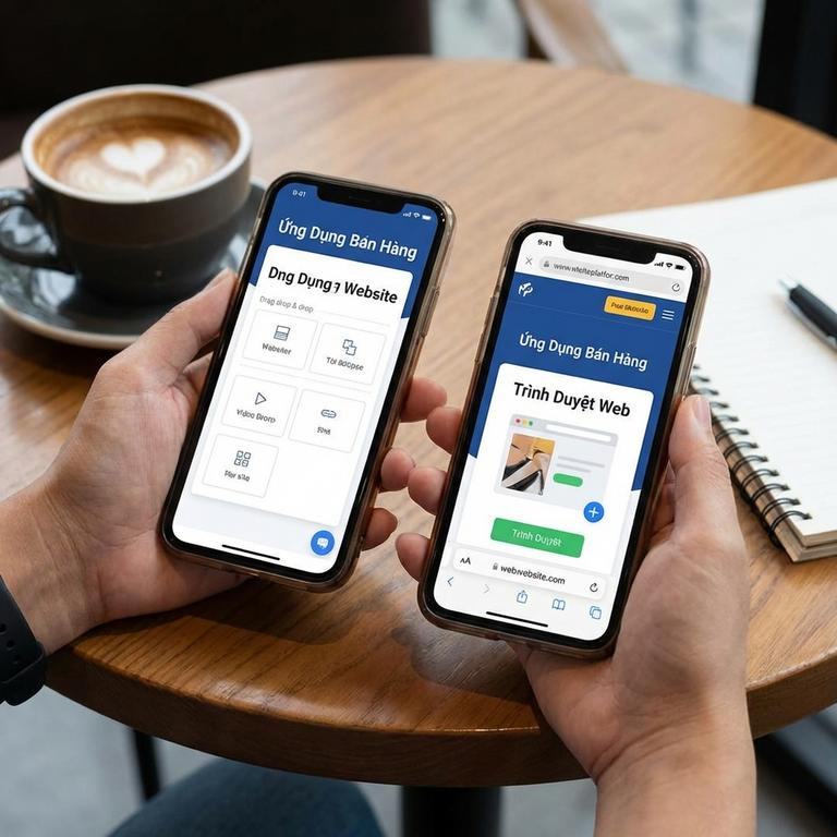 So Sánh Cách Tạo Website Bán Hàng Trên Điện Thoại Qua App Và Browser