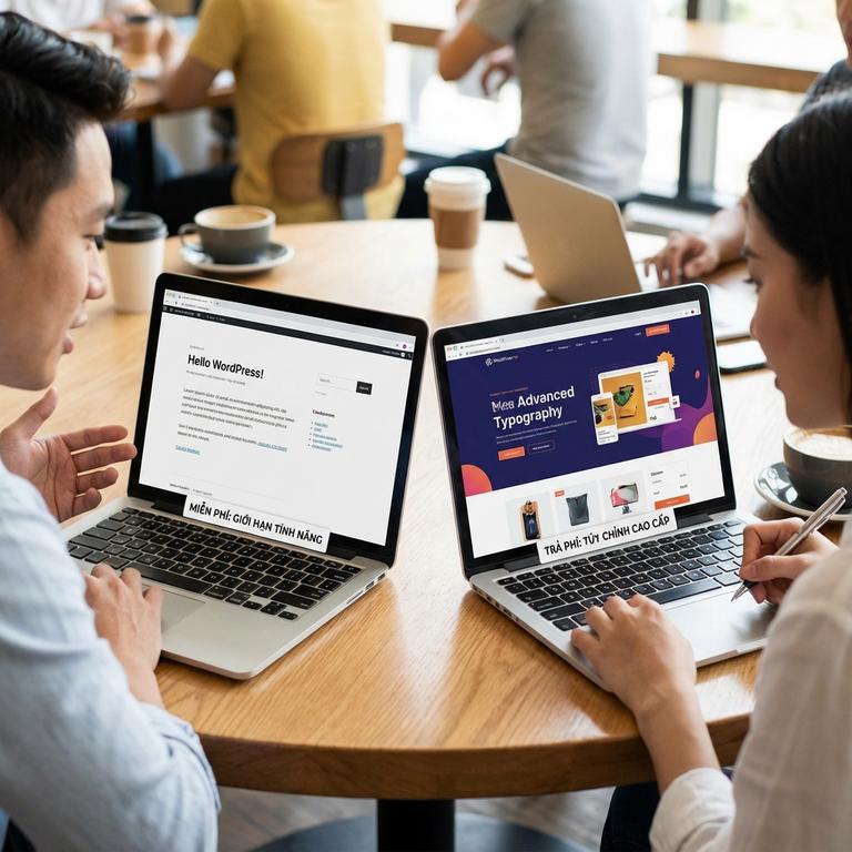 So Sánh Thiết Kế Web Bằng WordPress Free Và Trả Phí