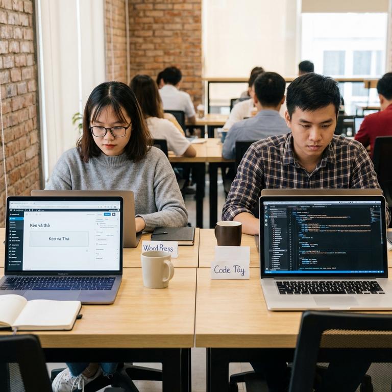 So Sánh Thiết Kế Web Bằng WordPress Với Lập Trình Code Tay