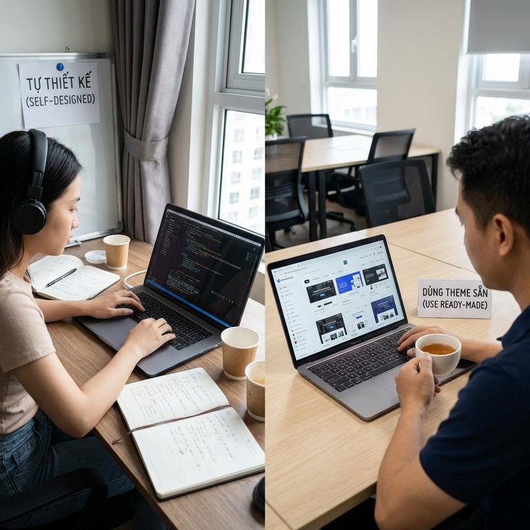 So Sánh Tự Thiết Kế Theme WordPress Với Việc Dùng Theme Sẵn