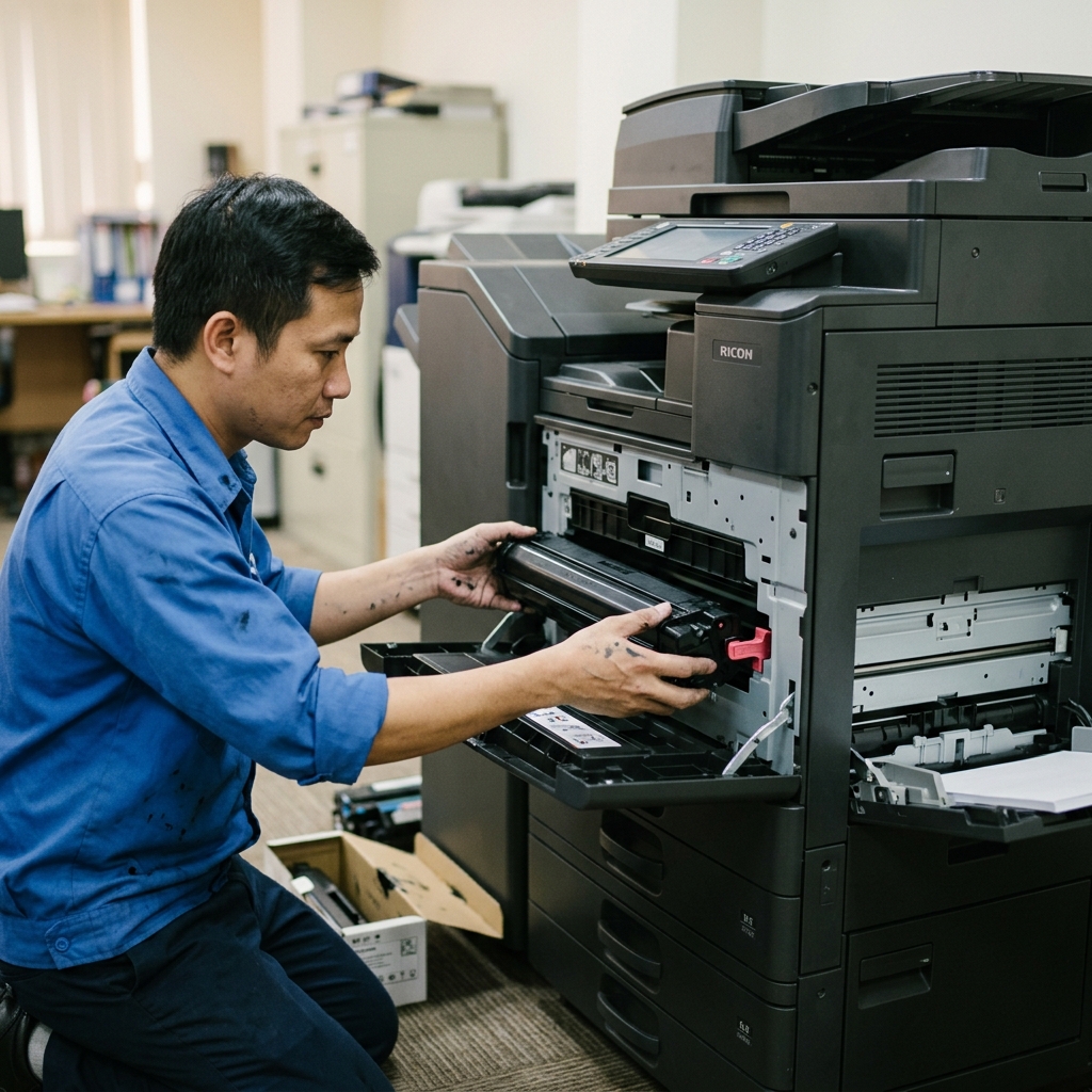 Mã Bơm Mực Máy Photocopy Ricoh Và Cách Xử Lý Chi Tiết